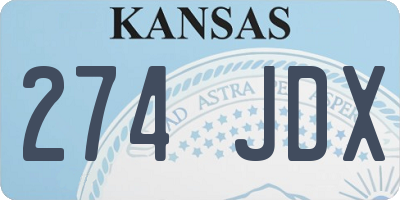 KS license plate 274JDX