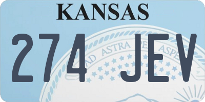 KS license plate 274JEV