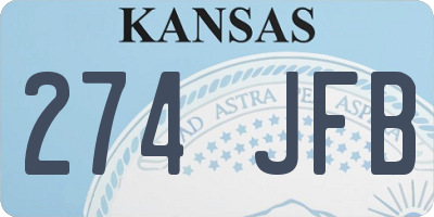 KS license plate 274JFB