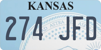 KS license plate 274JFD