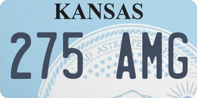 KS license plate 275AMG