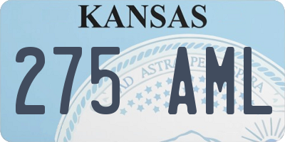 KS license plate 275AML