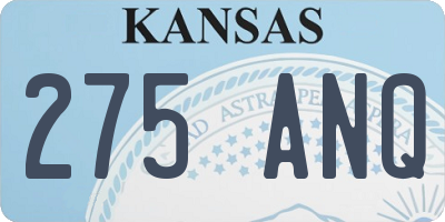 KS license plate 275ANQ
