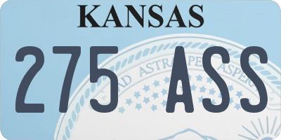 KS license plate 275ASS