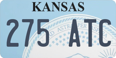 KS license plate 275ATC