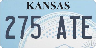 KS license plate 275ATE