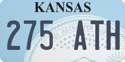 KS license plate 275ATH