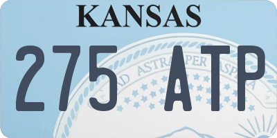 KS license plate 275ATP