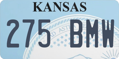 KS license plate 275BMW