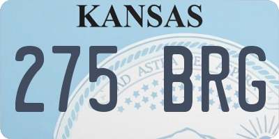 KS license plate 275BRG