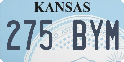 KS license plate 275BYM