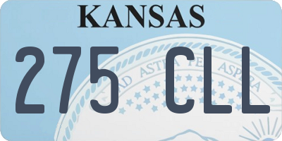 KS license plate 275CLL