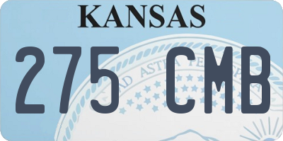 KS license plate 275CMB