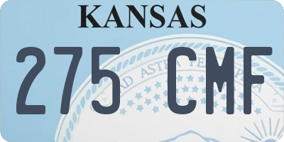 KS license plate 275CMF