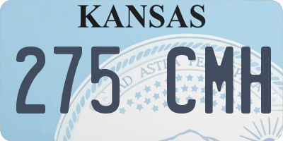 KS license plate 275CMH