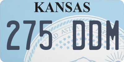 KS license plate 275DDM