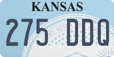 KS license plate 275DDQ