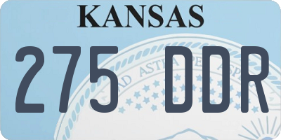KS license plate 275DDR