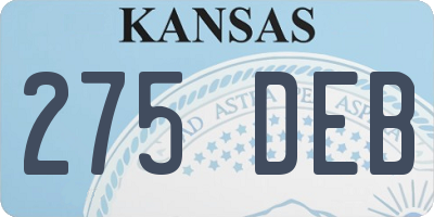KS license plate 275DEB