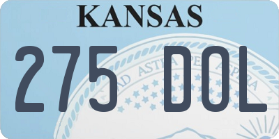 KS license plate 275DOL