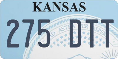 KS license plate 275DTT