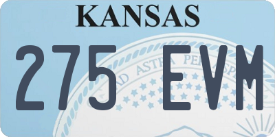 KS license plate 275EVM