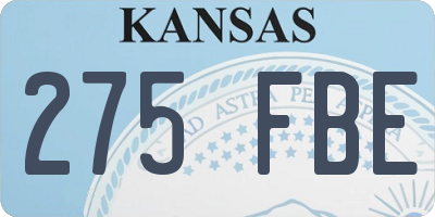 KS license plate 275FBE
