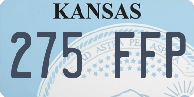 KS license plate 275FFP