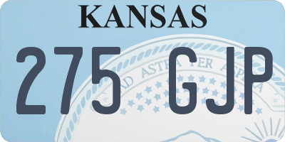 KS license plate 275GJP