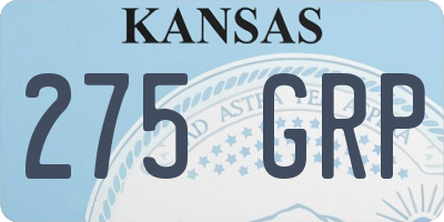 KS license plate 275GRP