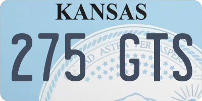 KS license plate 275GTS