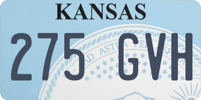KS license plate 275GVH