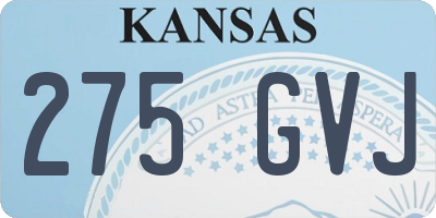 KS license plate 275GVJ
