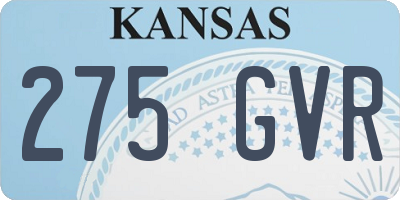 KS license plate 275GVR
