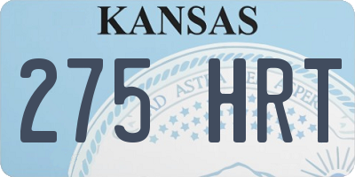 KS license plate 275HRT