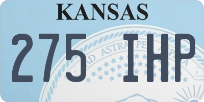 KS license plate 275IHP