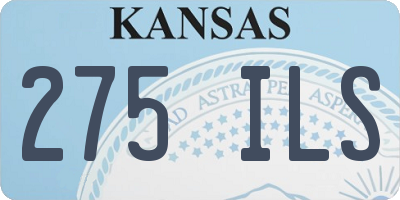 KS license plate 275ILS