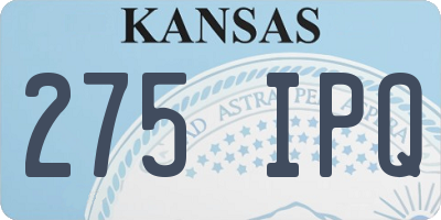 KS license plate 275IPQ