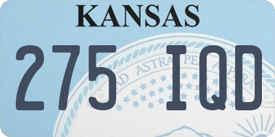 KS license plate 275IQD