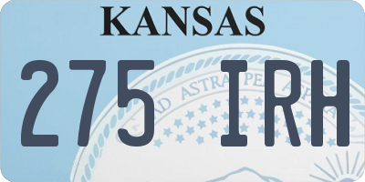 KS license plate 275IRH