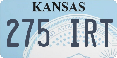 KS license plate 275IRT