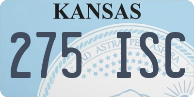 KS license plate 275ISC