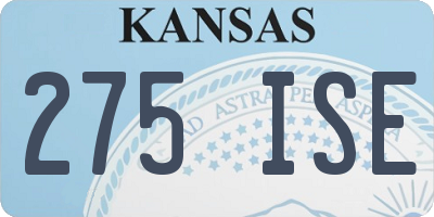 KS license plate 275ISE