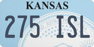 KS license plate 275ISL