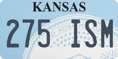 KS license plate 275ISM