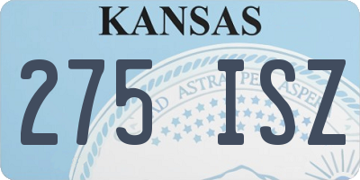 KS license plate 275ISZ