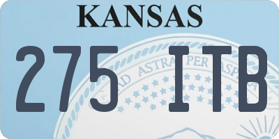 KS license plate 275ITB