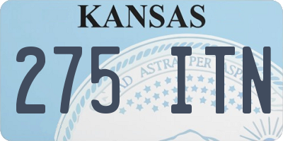 KS license plate 275ITN