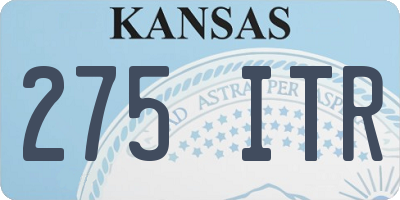 KS license plate 275ITR