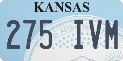 KS license plate 275IVM